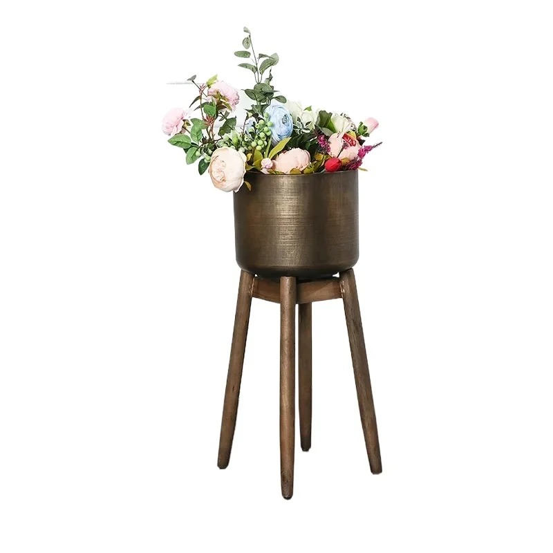 Support de plantes en bois ind - Home Office Industrial Style avis et prix