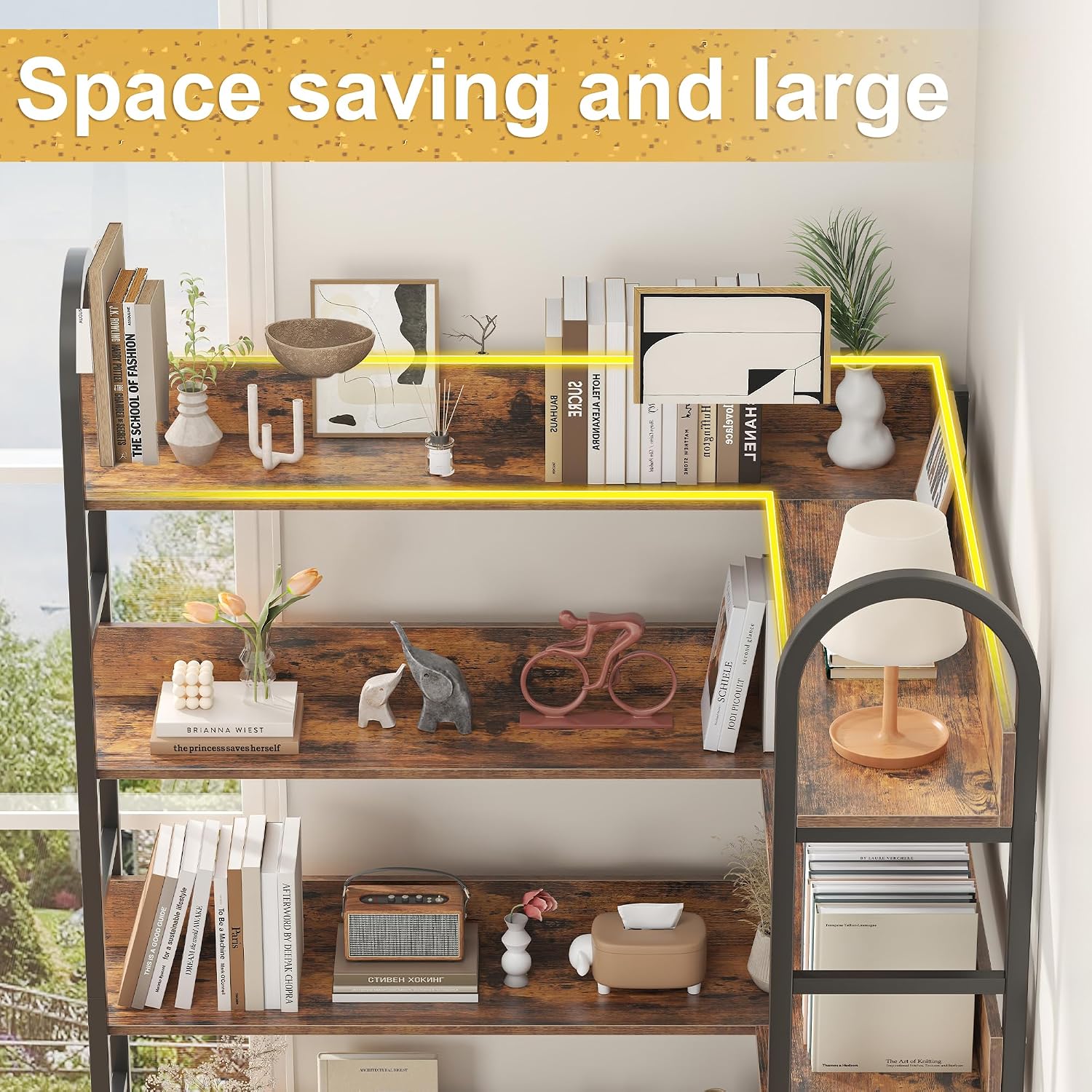 Étagère d'angle haute, bibliot - Home Office Industrial Style avis et prix