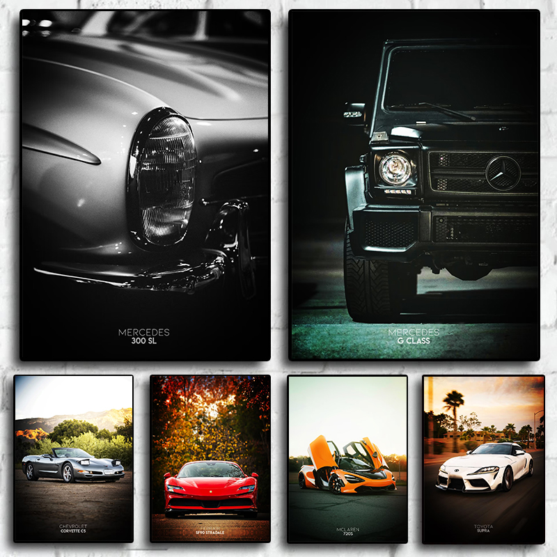 Affiche sur toile de voiture d - Home Office Industrial Style avis et prix