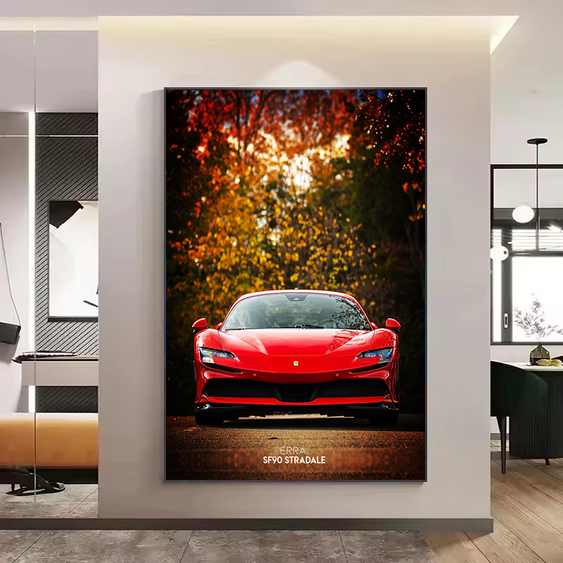 Affiche sur toile de voiture d - Home Office Industrial Style avis et prix