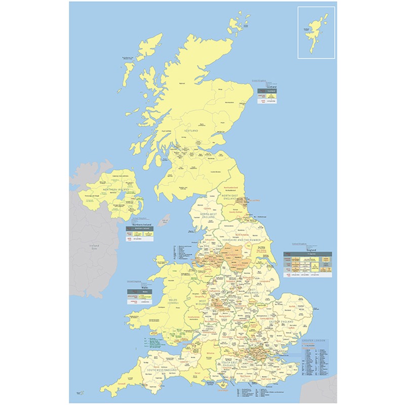 A1/A2 carte du royaume-uni le  - Home Office United Kingdom avis et prix
